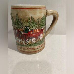 Vintage Budweiser Champion Clydesdales Stein Ceramarte made in Brazil